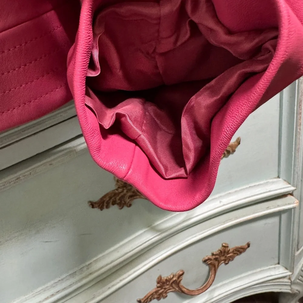 Valerie Stevens Vibrant Pink Leather Jacket - Picture 6 of 15